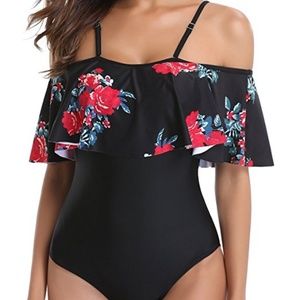 NEW Floral Off Shoulder Bathing Suit
